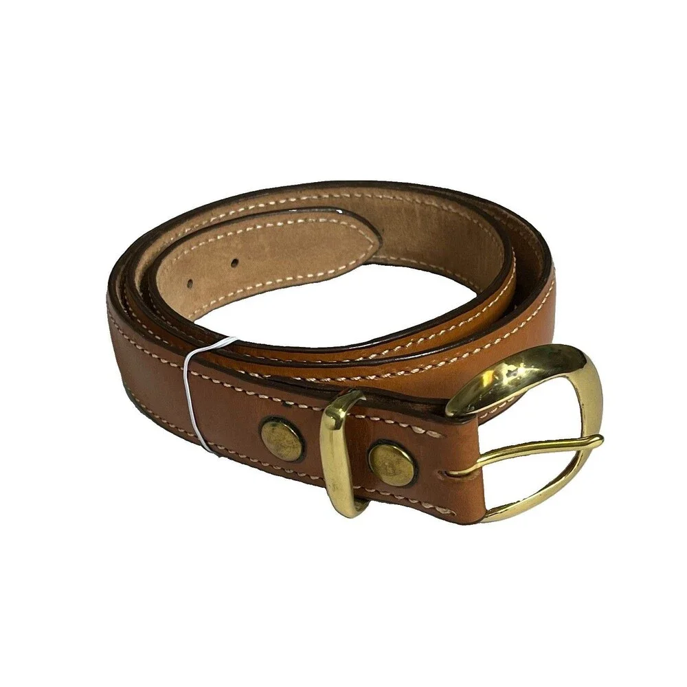 AKER B21 Brown / Tan Leather Concealed Carry Belt Men Size 44